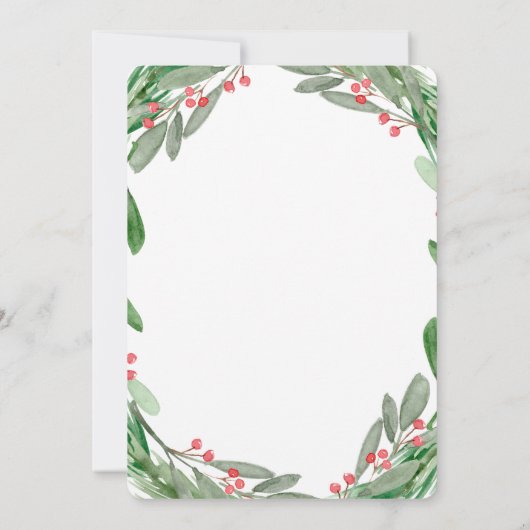 Joy Holiday Mistletoe Baby shower Uitnodiging (Achterkant)