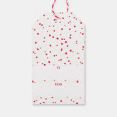 JOY HOLIDAY stijlvol eenvoudig modern leuk rood sp Cadeaulabel (Achterkant)