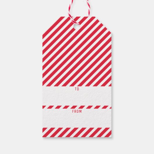 JOY HOLIDAY stijlvol eenvoudig modern leuk rood sp Cadeaulabel (Achterkant)