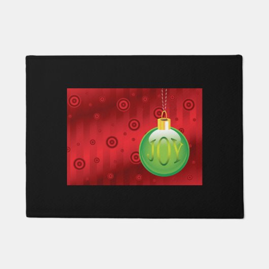 Joy Holiday Tree Ornament Design Kerstmis Deurmat (Voorkant)