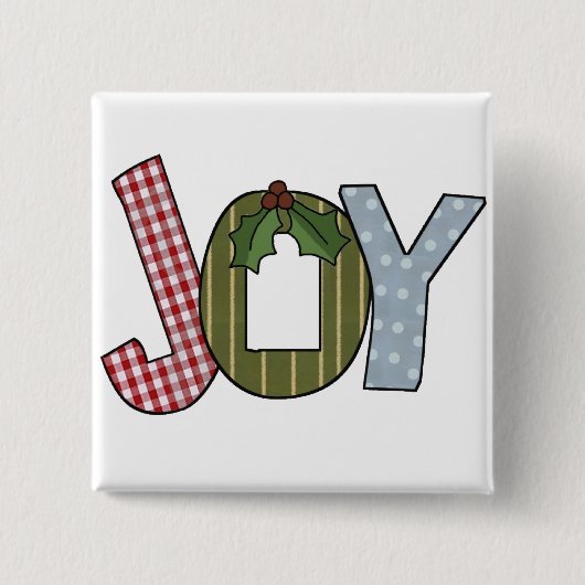 JOY Holiday Tshirts en geschenken Vierkante Button 5,1 Cm (Voorkant)
