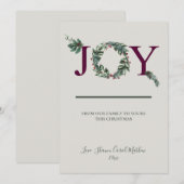 Joy Holidays Greeting Card Feestdagenkaart (Voorkant / Achterkant)