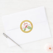 Joy Holly Gold en Red Kerst stickers (Envelop)