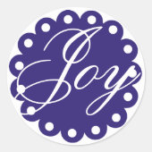 Joy Homemade kerstfeestdag Ronde Sticker (Voorkant)