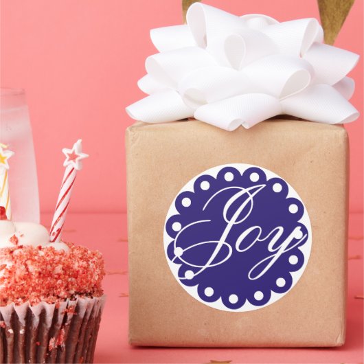 Joy Homemade kerstfeestdag Ronde Sticker (Feest)