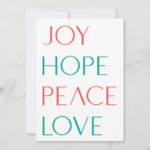 Joy, Hope, Love, Peace (Voorkant)