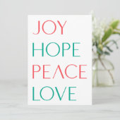 Joy, Hope, Love, Peace (Staand voorkant)