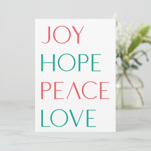 Joy, Hope, Love, Peace (Staand voorkant)