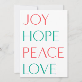 Joy, Hope, Love, Peace