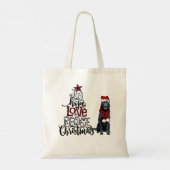 Joy Hope Love Peace Black German Shepher Tote Bag (Achterkant)