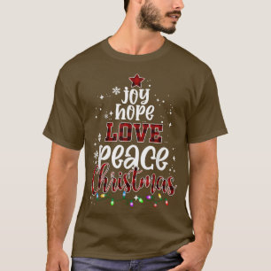 Joy Hope Love Peace Buffalo Pset Christus T-shirt