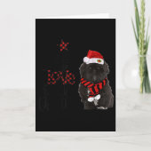Joy Hope Love Peace Christmas Black Shih Tzus 2020 Kaart (Voorkant)