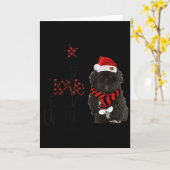 Joy Hope Love Peace Christmas Black Shih Tzus 2020 Kaart (Gele Bloem)