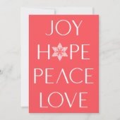 Joy, Hope, Love, Peace Red Alle av's (Voorkant)