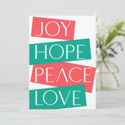 Joy, Hope, Love, Peace Wishing All Favs (Staand voorkant)