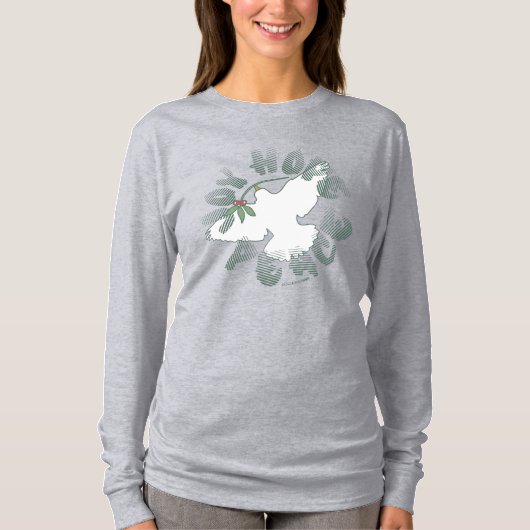 Joy Hope Peace Dove Holiday Shirt (Voorkant)