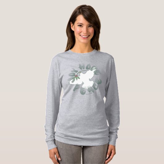 Joy Hope Peace Dove Holiday Shirt (Voorkant volledig)