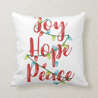 Joy Hope Peace-Sierkussen voor kerstverlichting Kussen