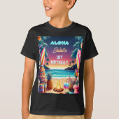 Joy hula Luau Surf aloha hawaiian 1e verjaardag T-shirt (Voorkant)