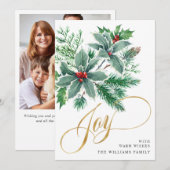 JOY Hulst Berry Tak Kerst Groet FOTO Feestdagenkaart (Voorkant / Achterkant)