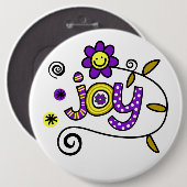 Joy I Doodles I Colossal 6x6 Button (Voorkant /achterkant)