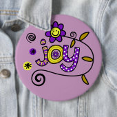 Joy I Doodles I Paars I 6x6 Button (In situ)