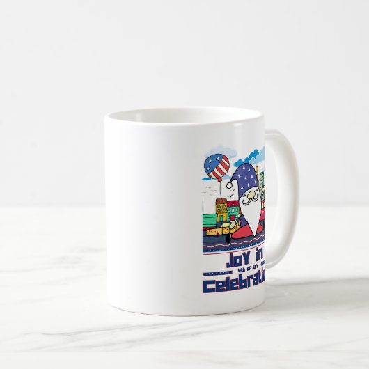 Joy in 4th of July Celebration Koffiemok (Voorkant rechts)