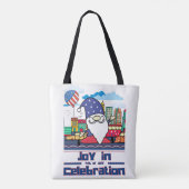 Joy in 4th of July Celebration Tote Bag (Achterkant)