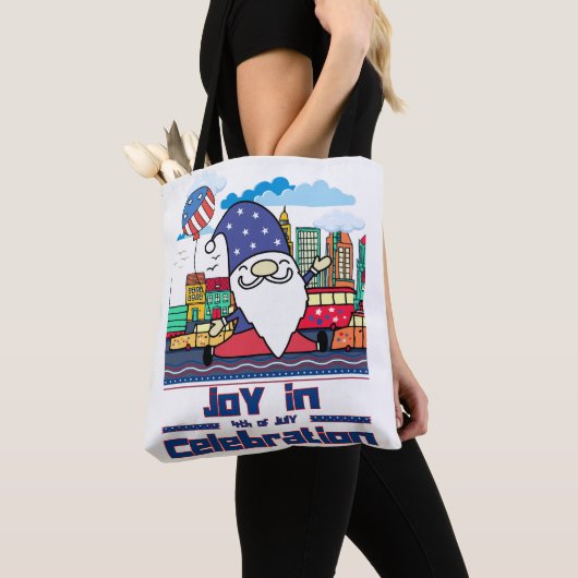 Joy in 4th of July Celebration Tote Bag (Dichtbij)