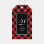 Joy in a Bottle Holiday Wine Gift Labels Cadeaulabel (Voorkant)