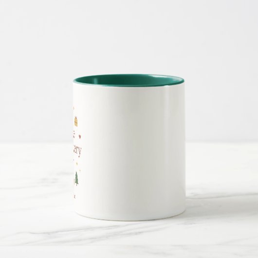 Joy in a Cup | Minimalist Christmas Mug Mok (Midden)