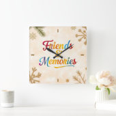 "Joy In Connection" Vierkante Klok (Huis)