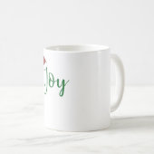 Joy in groen met Santa Hat Koffiemok (Voorkant rechts)