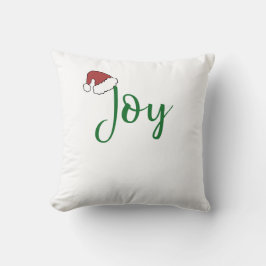 Joy in groen met Santa Hat Kussen