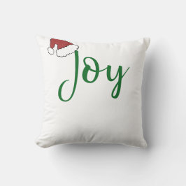 Joy in groen met Santa Hat Kussen