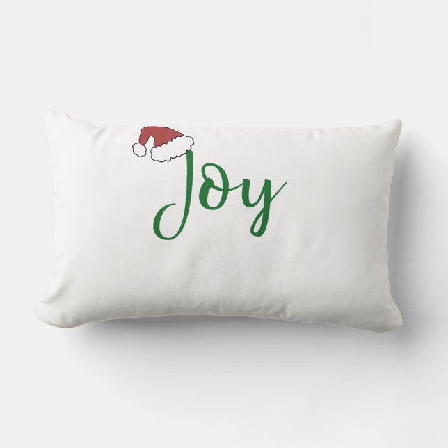 Joy in groen met Santa Hat Kussen (Voorkant)