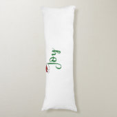 Joy in groen met Santa Hat Lichaamskussen (Voorkant Verticaal)