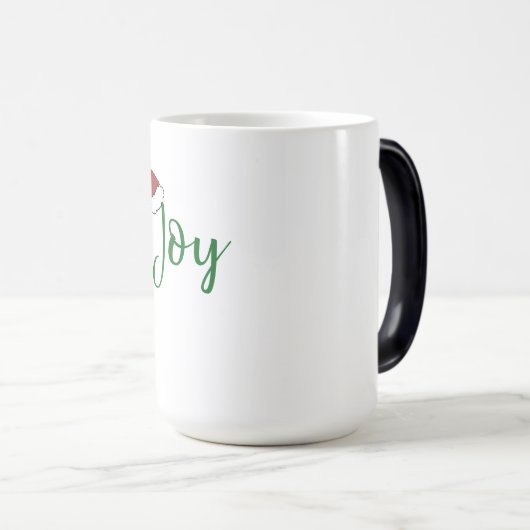 Joy in groen met Santa Hat Magische Mok (Voorkant rechts)