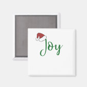 Joy in groen met Santa Hat Magneet (Voorkant / Achterkant)