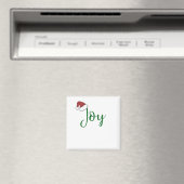 Joy in groen met Santa Hat Magneet (Insitu (Vaatwasser))