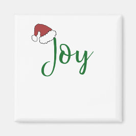 Joy in groen met Santa Hat Magneet