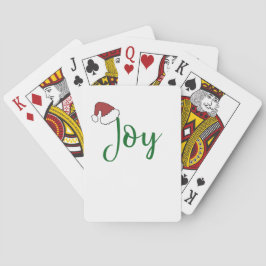 Joy in groen met Santa Hat Pokerkaarten