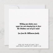 Joy in Jesus Christian Christmas Family Name  Feestdagenkaart (Achterkant)