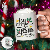 JOY IN JESUS Christian Christmas Monogram Mok