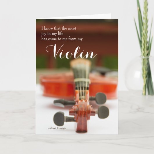 Joy in My Violin Quote Kaart (Voorkant)