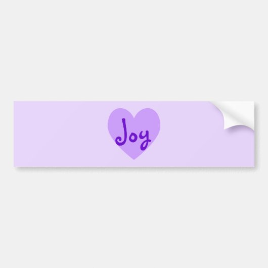 Joy in Paars Bumpersticker (Voorkant)
