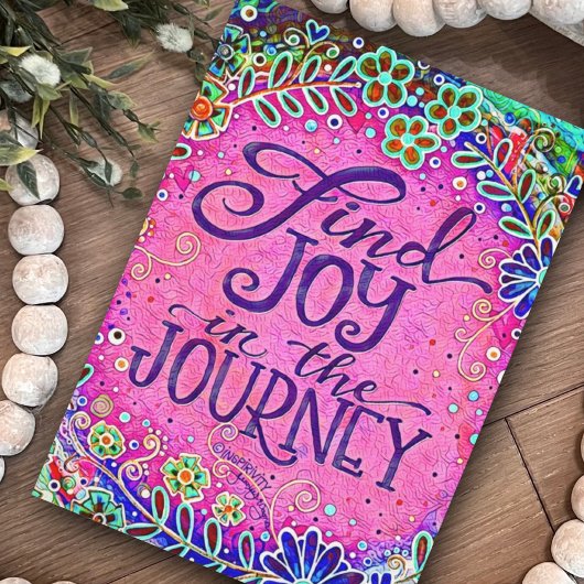 Joy in the Journey  Pink Inspiring Floral Kaart
