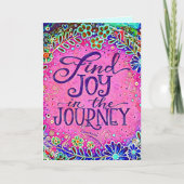 Joy in the Journey  Pink Inspiring Floral Kaart (Voorkant)