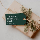Joy Inside | Schattige kerstfeest Cadeaulabel