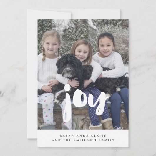 Joy Inspirerend kerstfoto Feestdagenkaart (Voorkant)